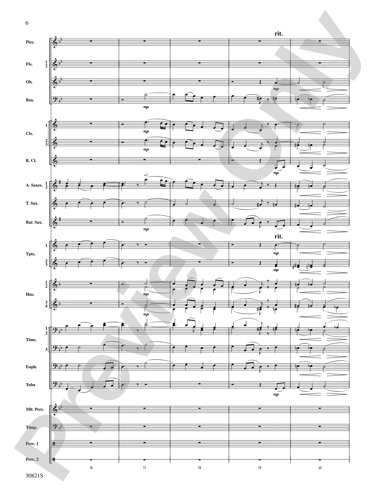 Solemn Melody: Concert Band Conductor Score & Parts