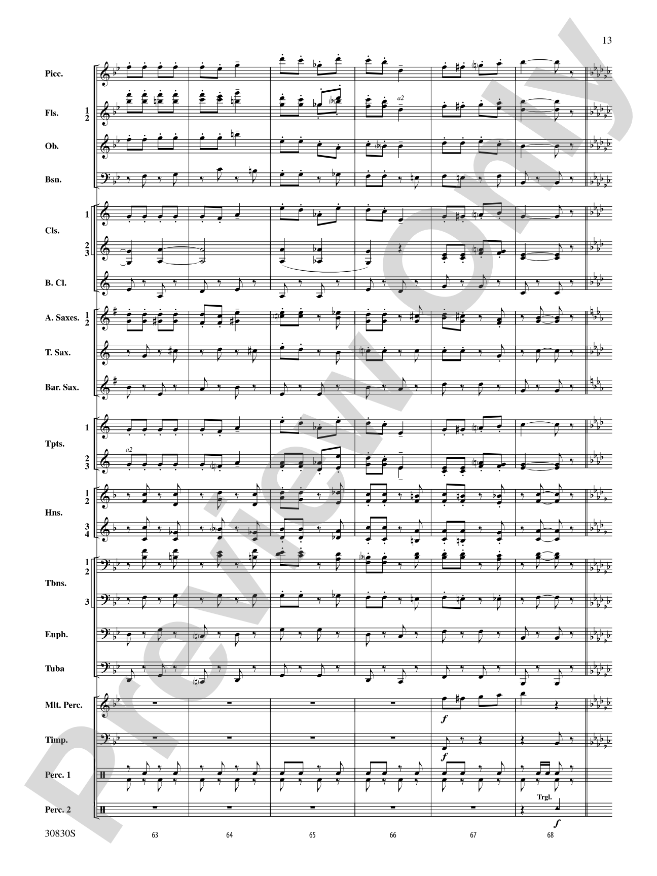 Oxford Street (March): Concert Band Conductor Score & Parts