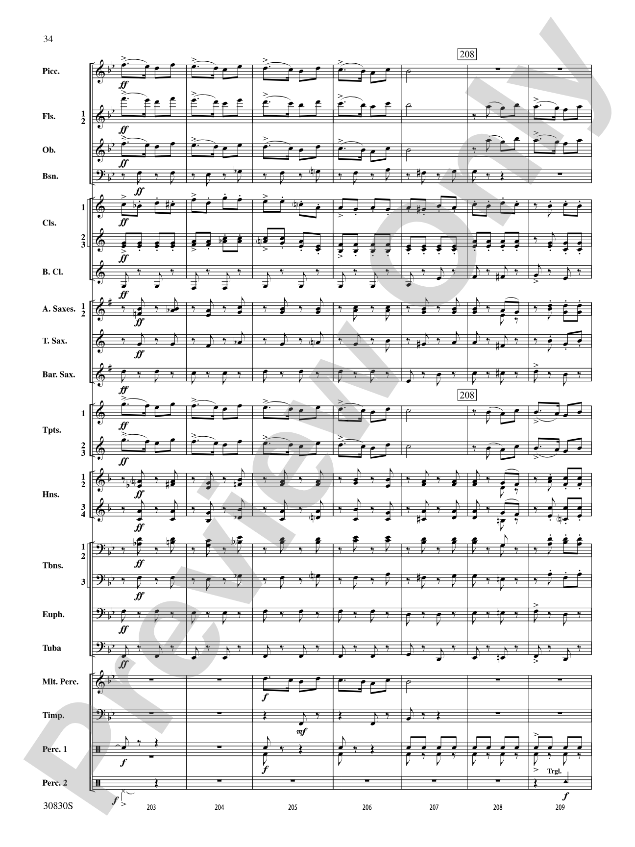 Oxford Street (March): Concert Band Conductor Score & Parts