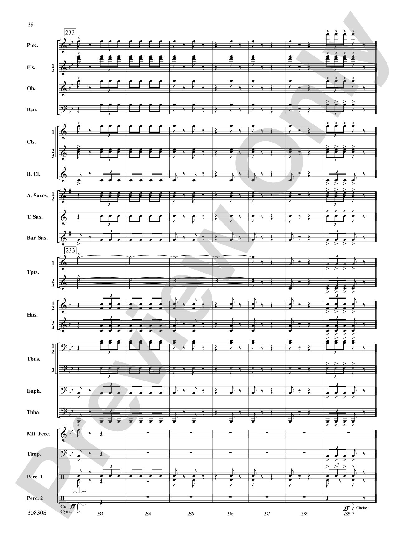 Oxford Street (March): Concert Band Conductor Score & Parts