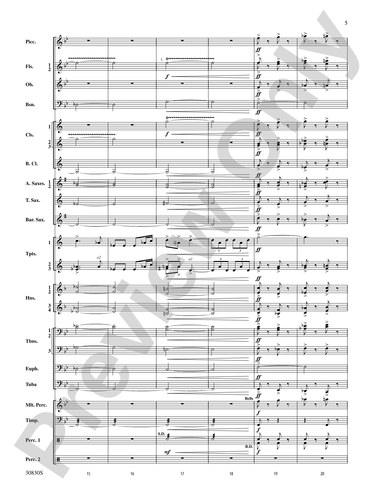 Oxford Street (March): Concert Band Conductor Score & Parts