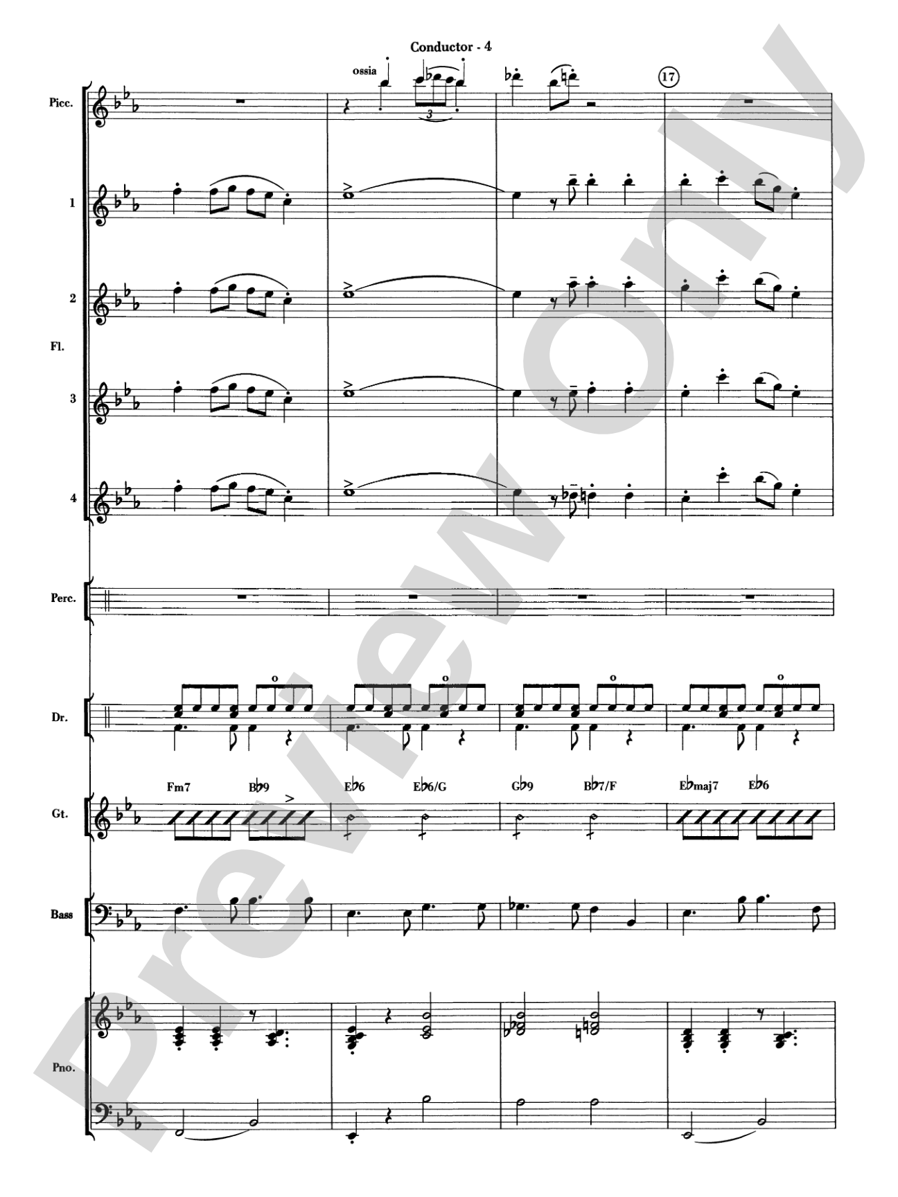 Sleigh Ride Samba: Flute Choir