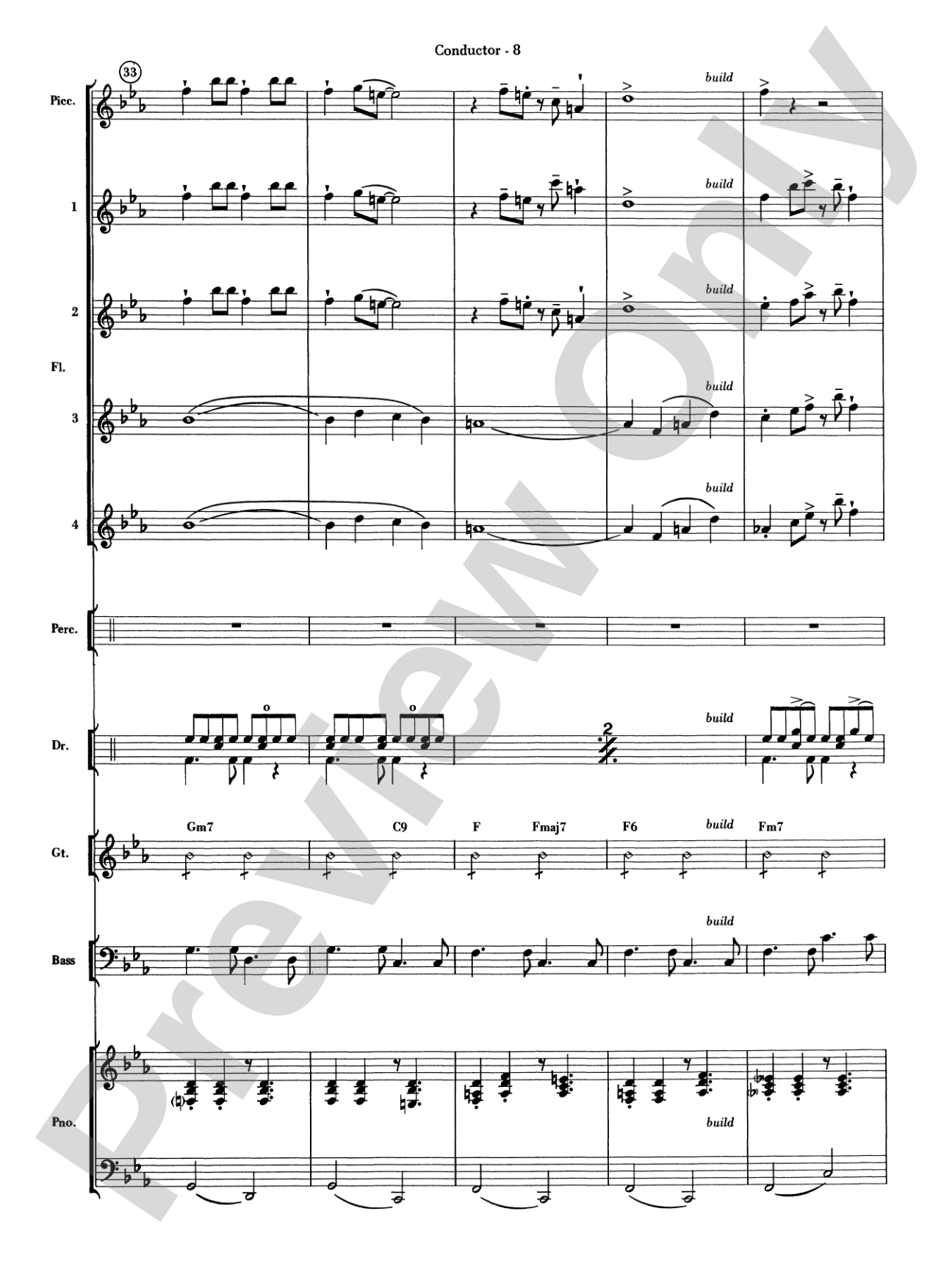 Sleigh Ride Samba: Flute Choir