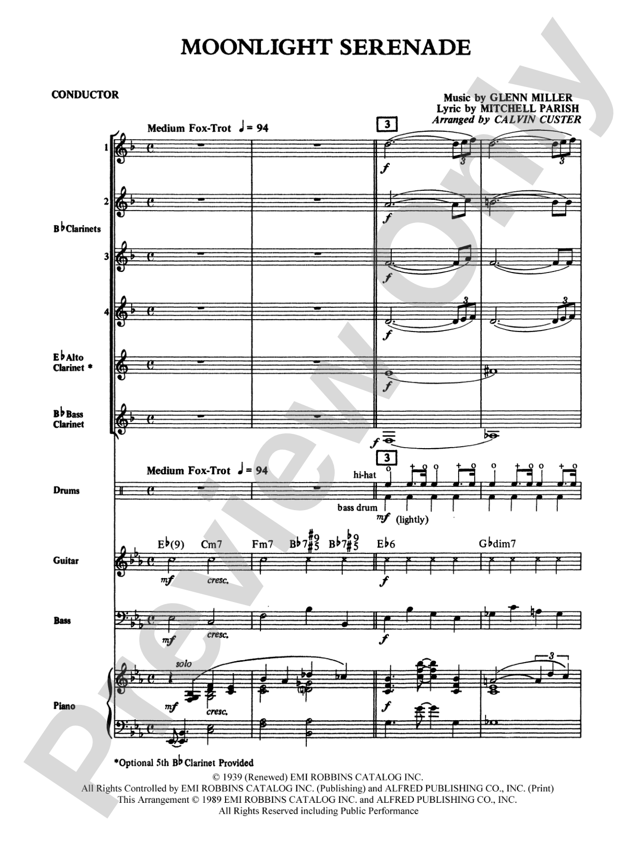 Moonlight Serenade: Clarinet Choir