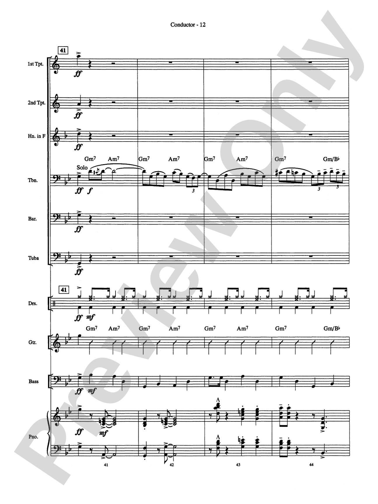 Summertime (from Porgy and Bess): Brass Choir