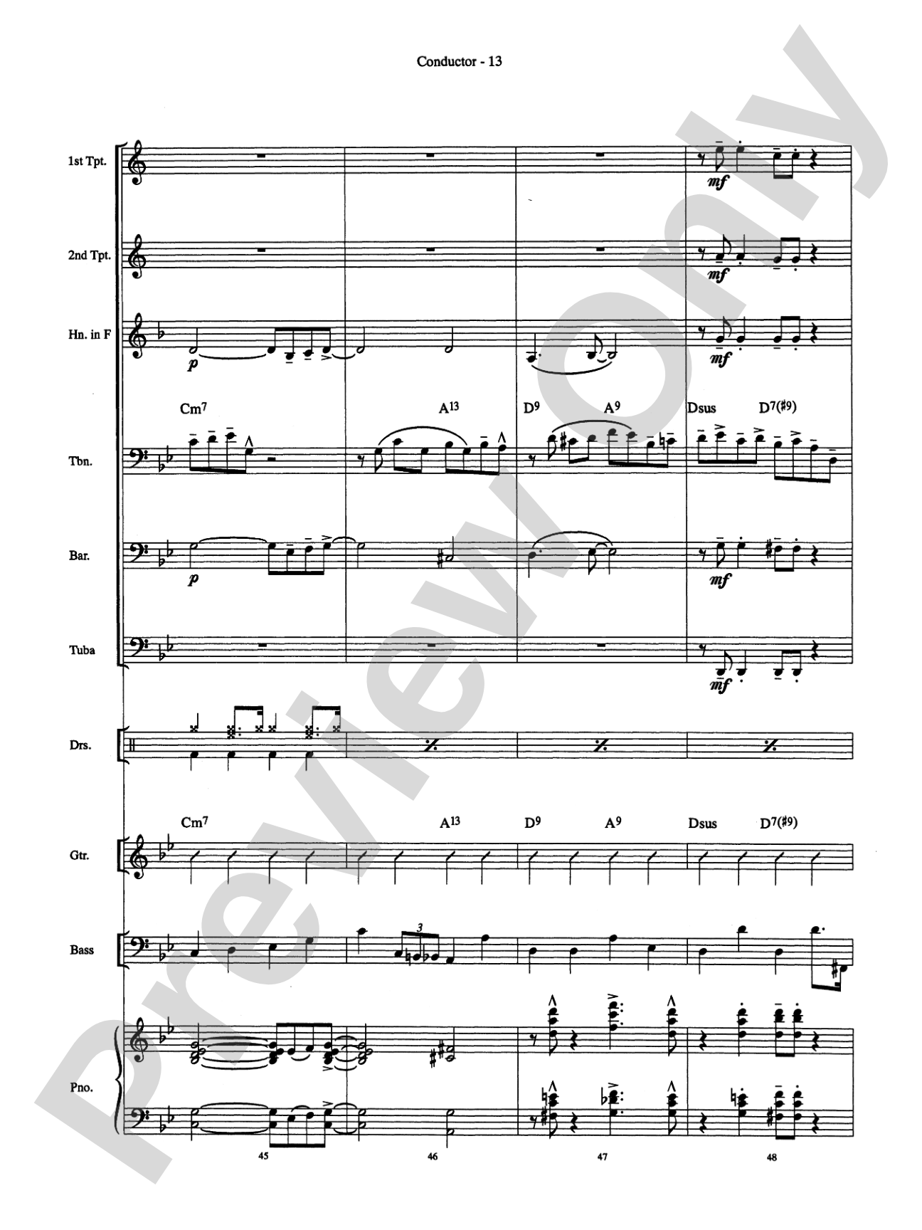 Summertime (from Porgy and Bess): Brass Choir