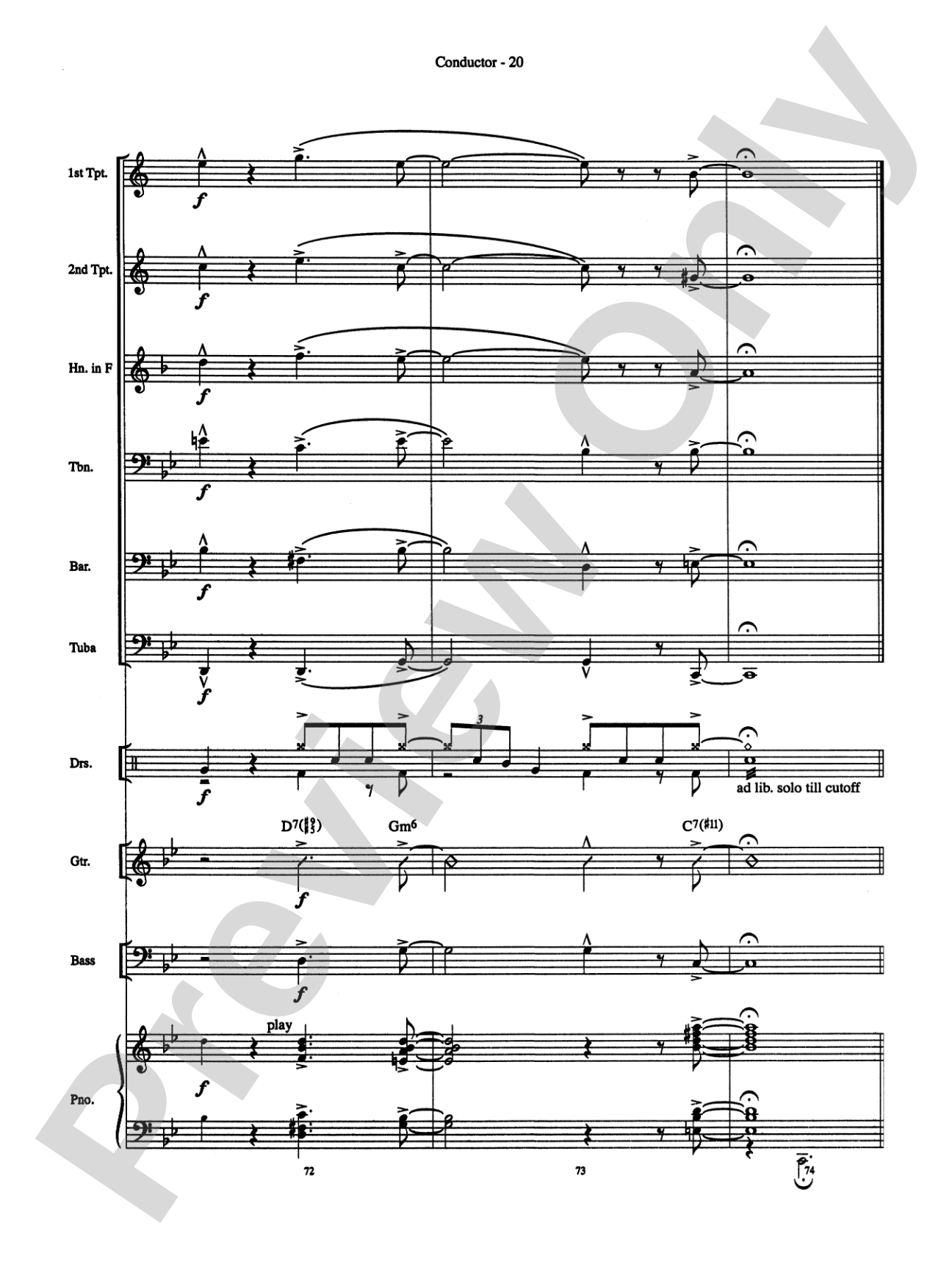 Summertime (from Porgy and Bess): Brass Choir