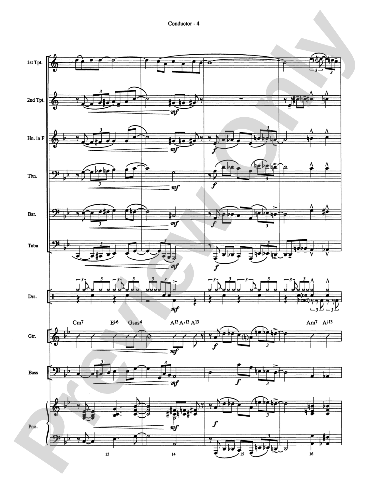 Summertime (from Porgy and Bess): Brass Choir