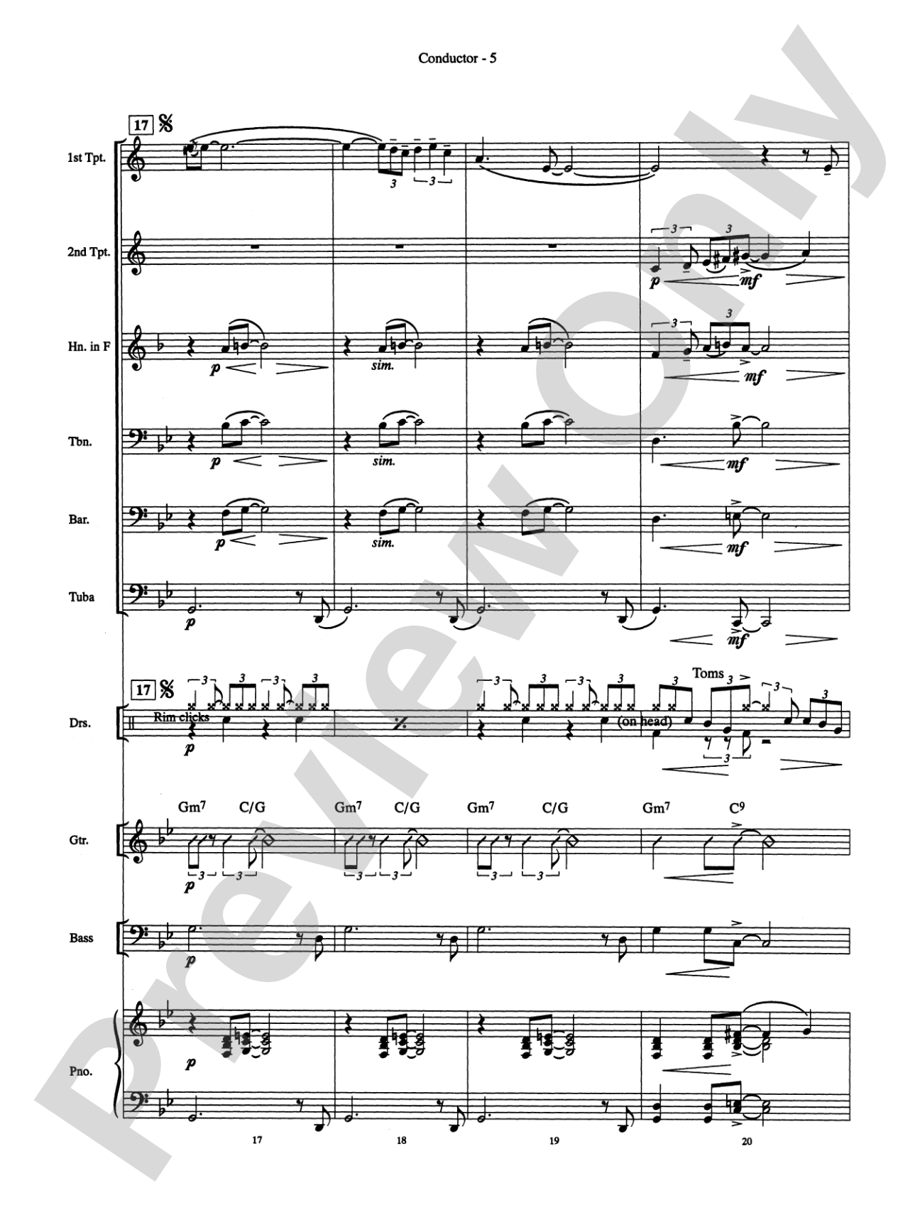 Summertime (from Porgy and Bess): Brass Choir