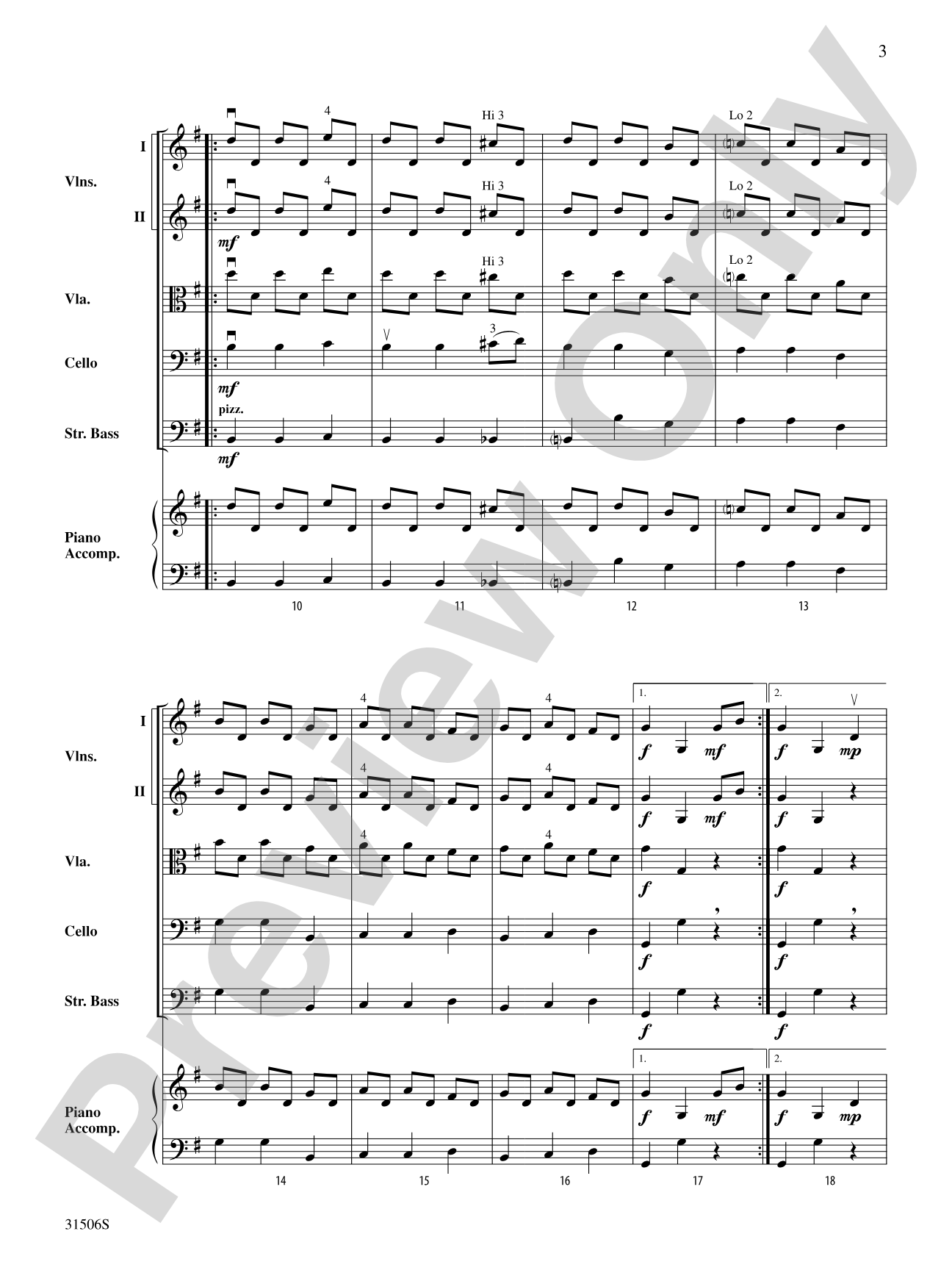 German Dance: String Orchestra Conductor Score & Parts