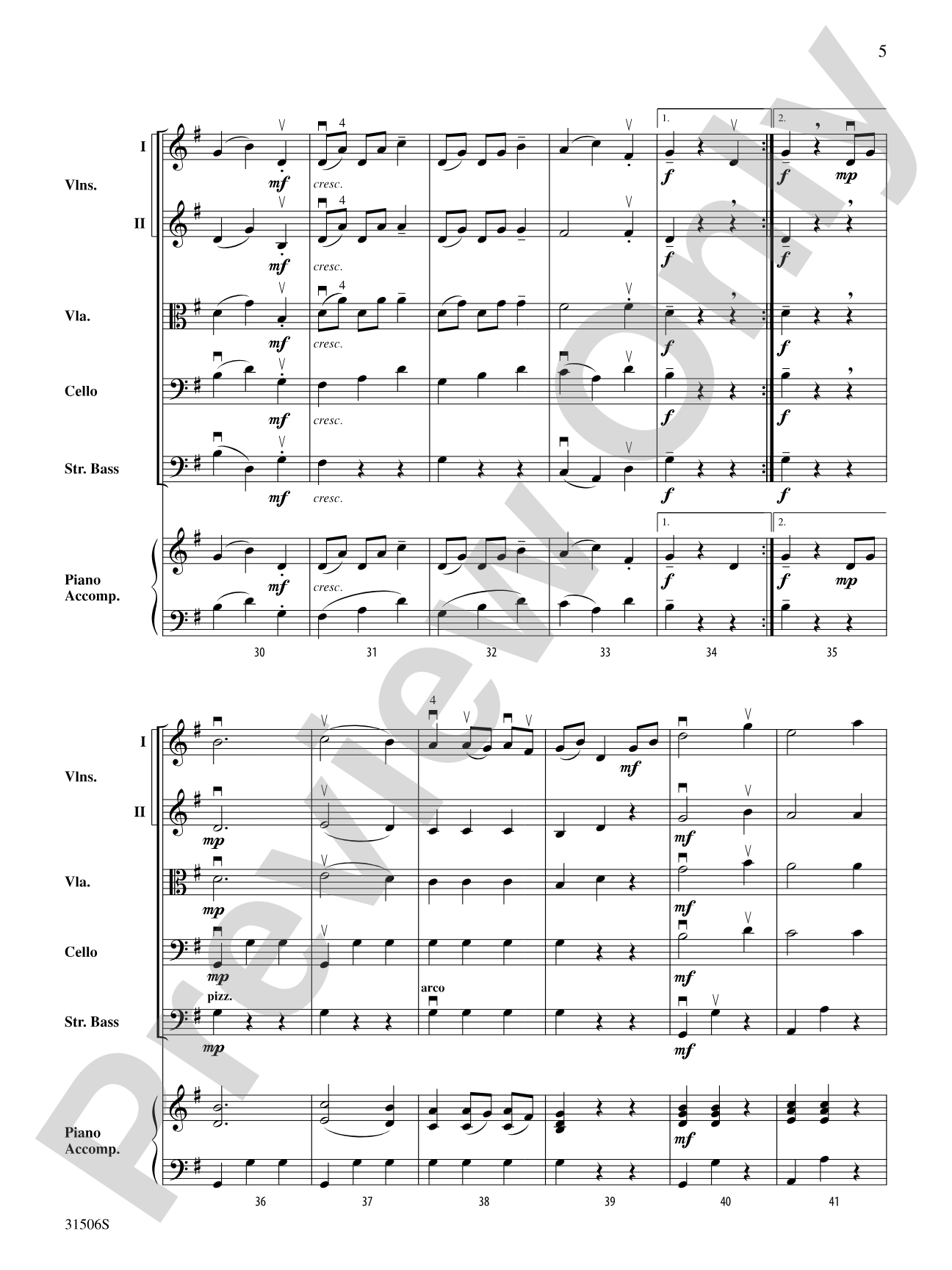 German Dance: String Orchestra Conductor Score & Parts