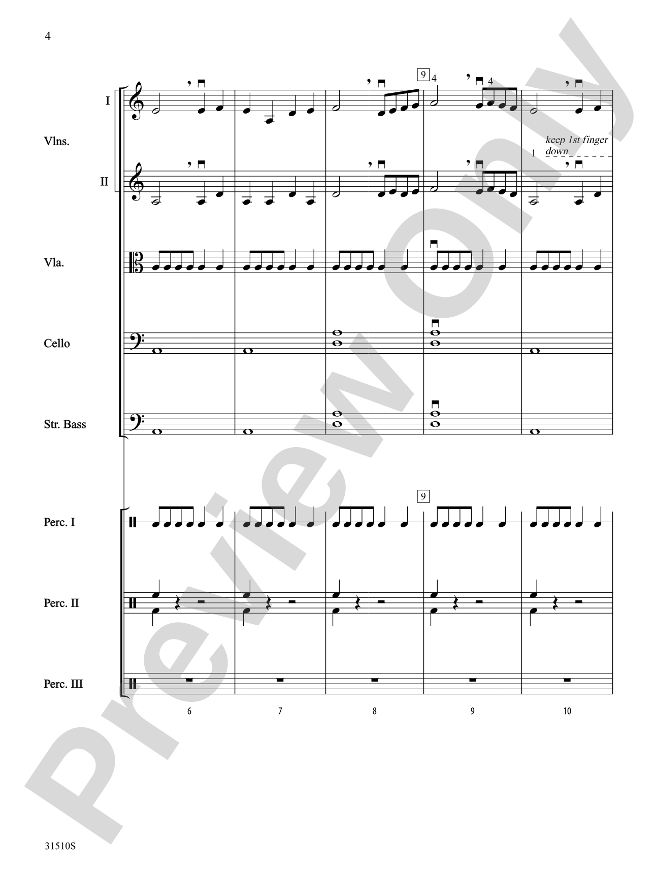 Burgundian Carol (Guillo Prends Ton Tamourin): String Orchestra Conductor Score & Parts