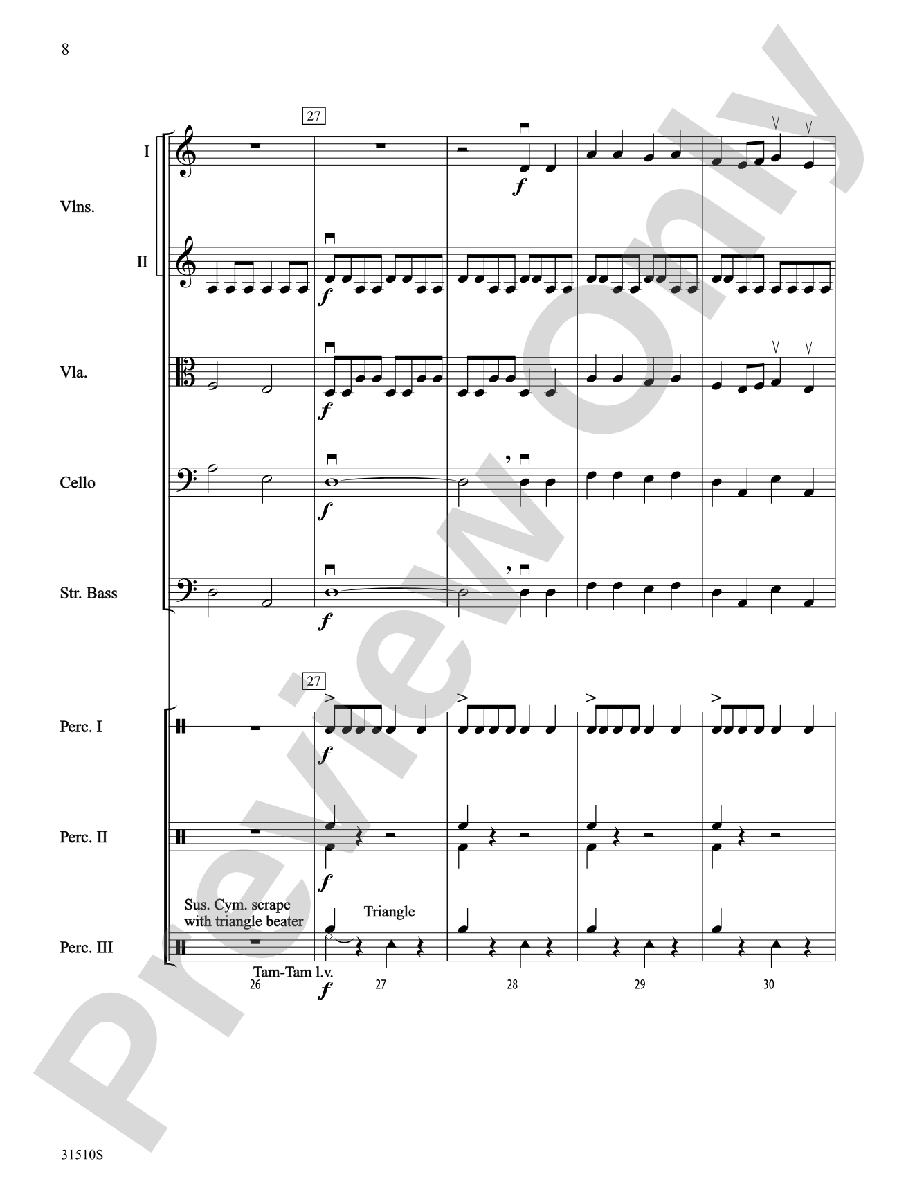 Burgundian Carol (Guillo Prends Ton Tamourin): String Orchestra Conductor Score & Parts