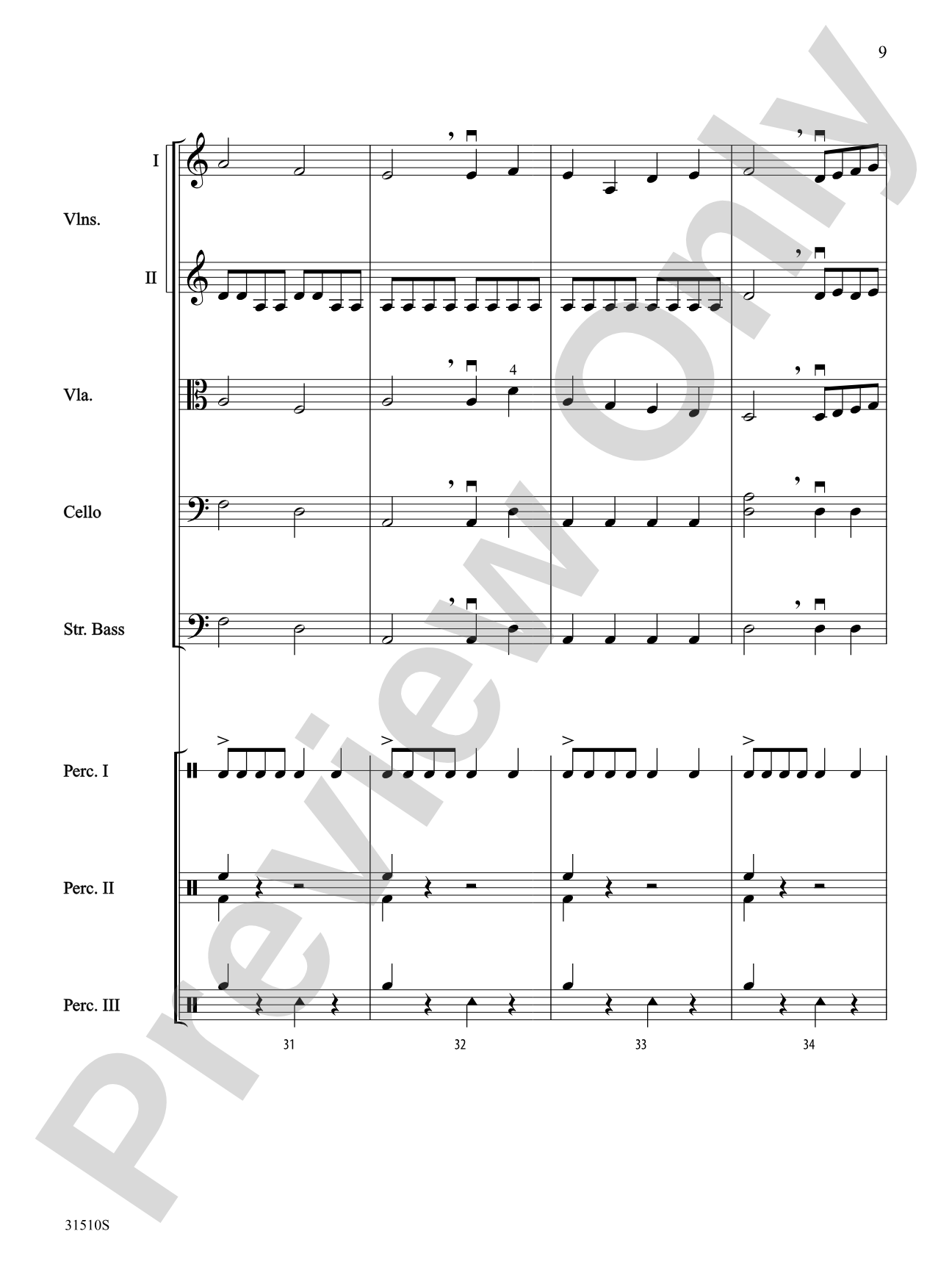 Burgundian Carol (Guillo Prends Ton Tamourin): String Orchestra Conductor Score & Parts