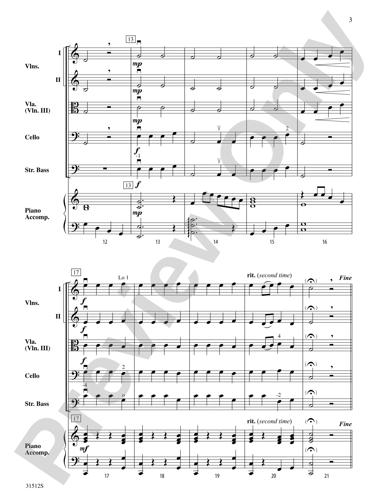 Autumn (from The Four Seasons): String Orchestra Conductor Score & Parts