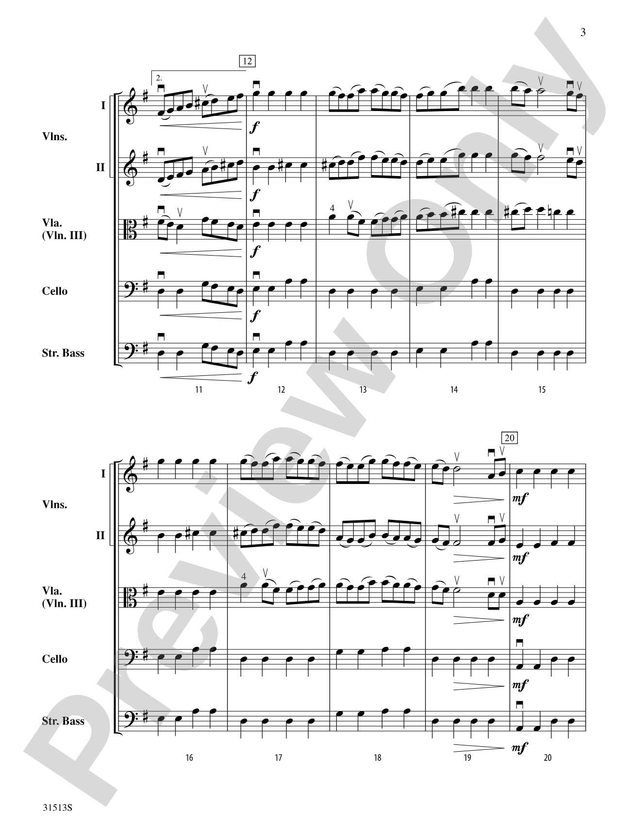 Country Wedding Dance (from The Moldau): String Orchestra Conductor Score & Parts