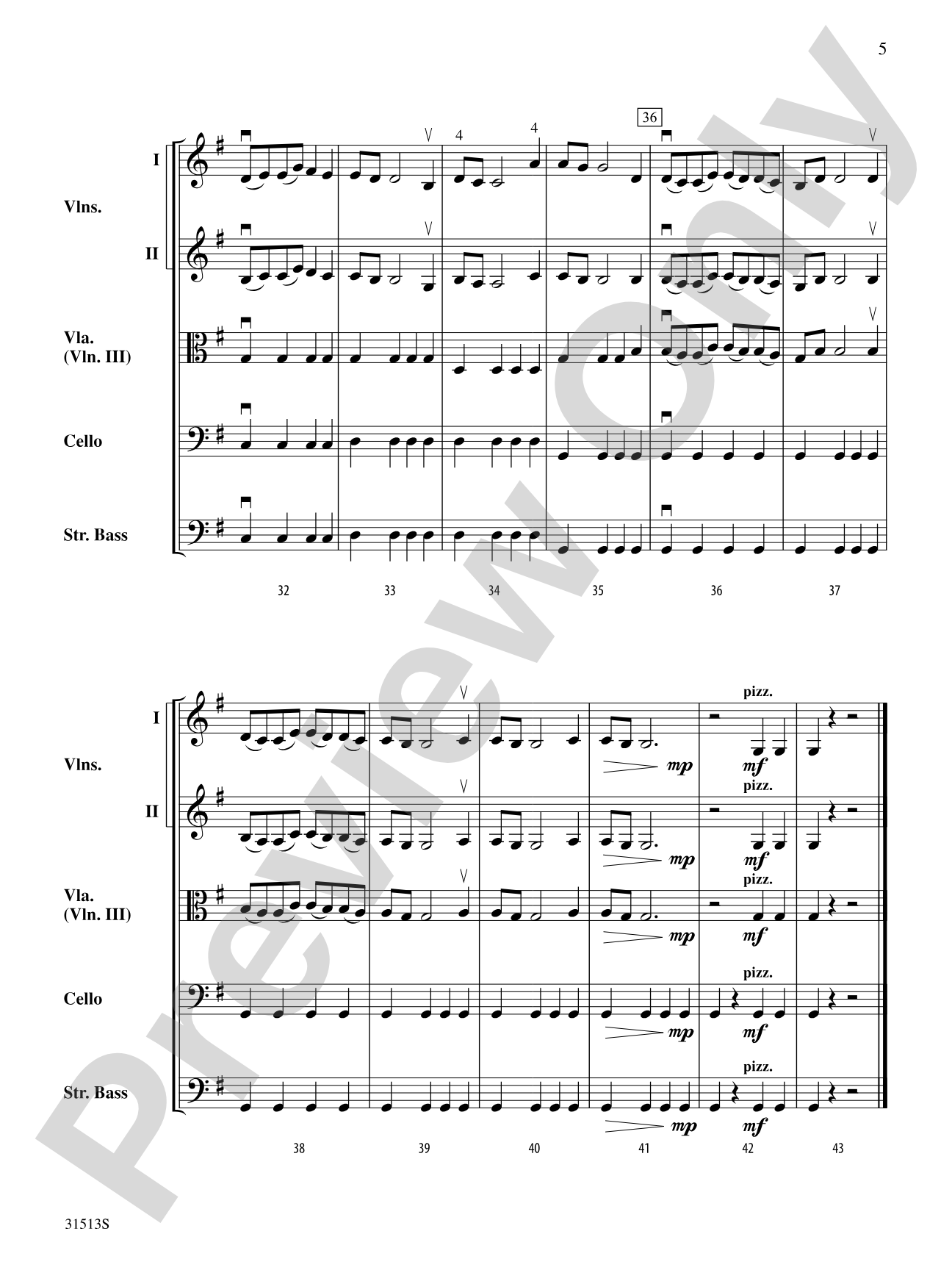 Country Wedding Dance (from The Moldau): String Orchestra Conductor Score & Parts