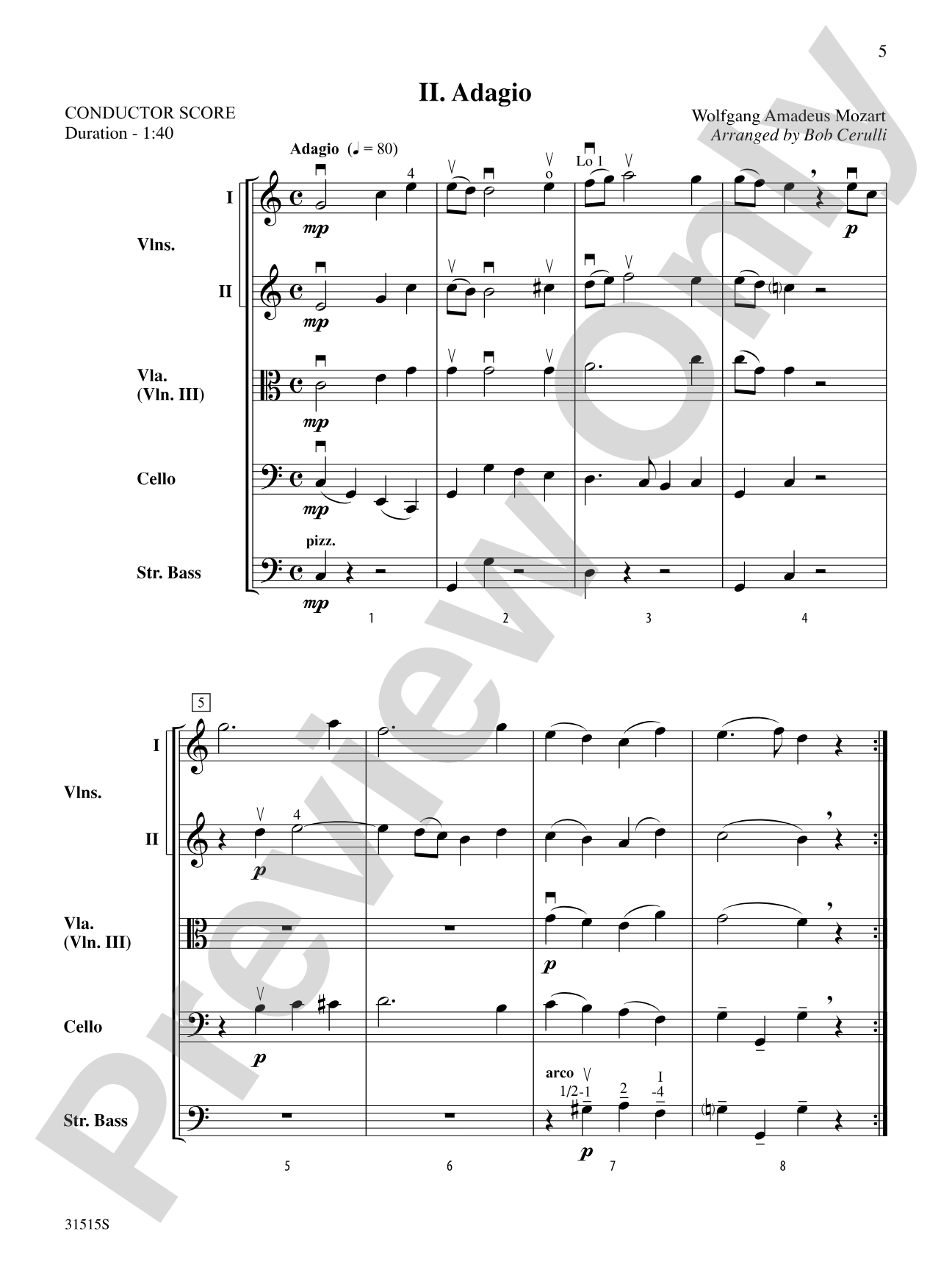 Belwin Beginning String Orchestra Kit #5: String Orchestra Conductor Score & Parts