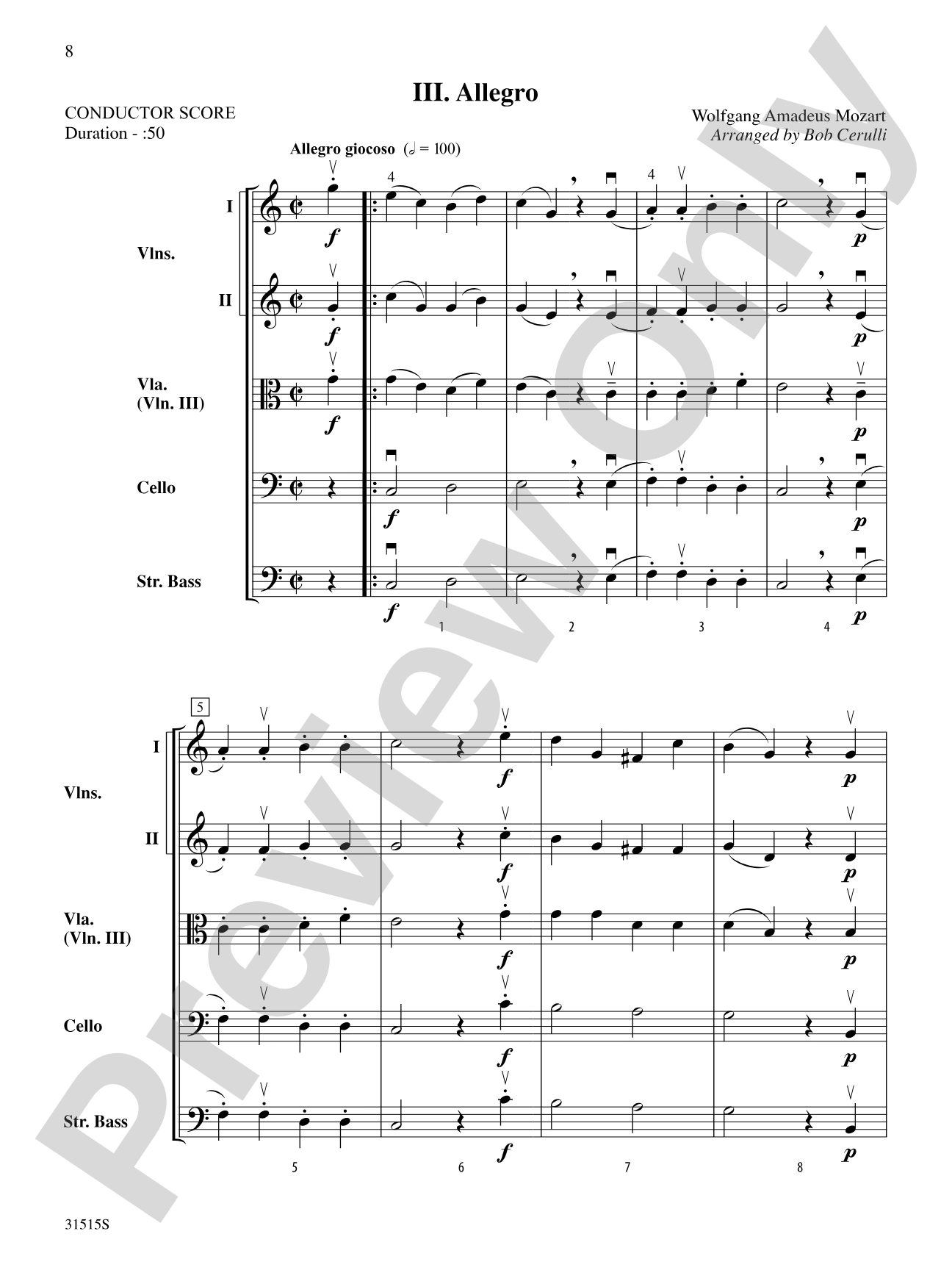 Belwin Beginning String Orchestra Kit #5: String Orchestra Conductor Score & Parts