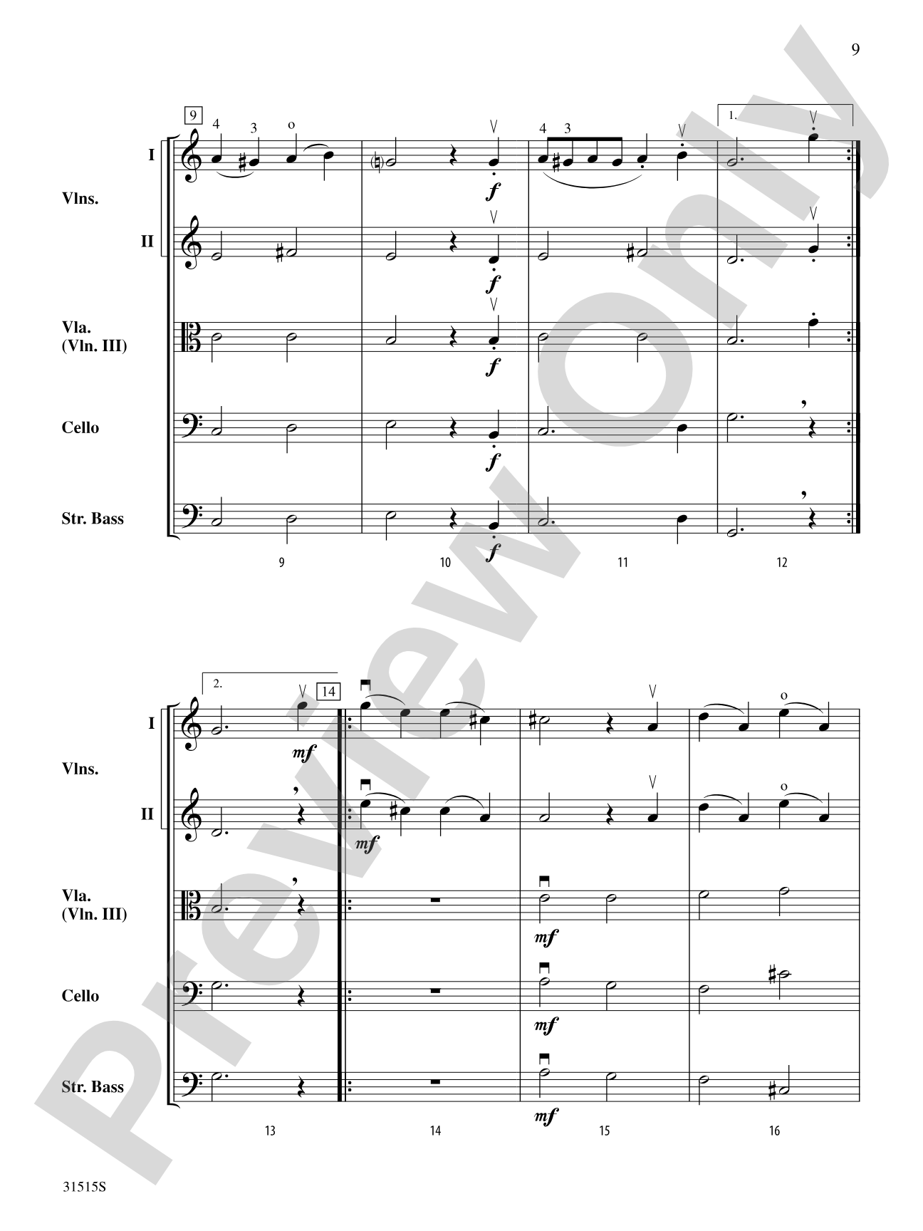 Belwin Beginning String Orchestra Kit #5: String Orchestra Conductor Score & Parts
