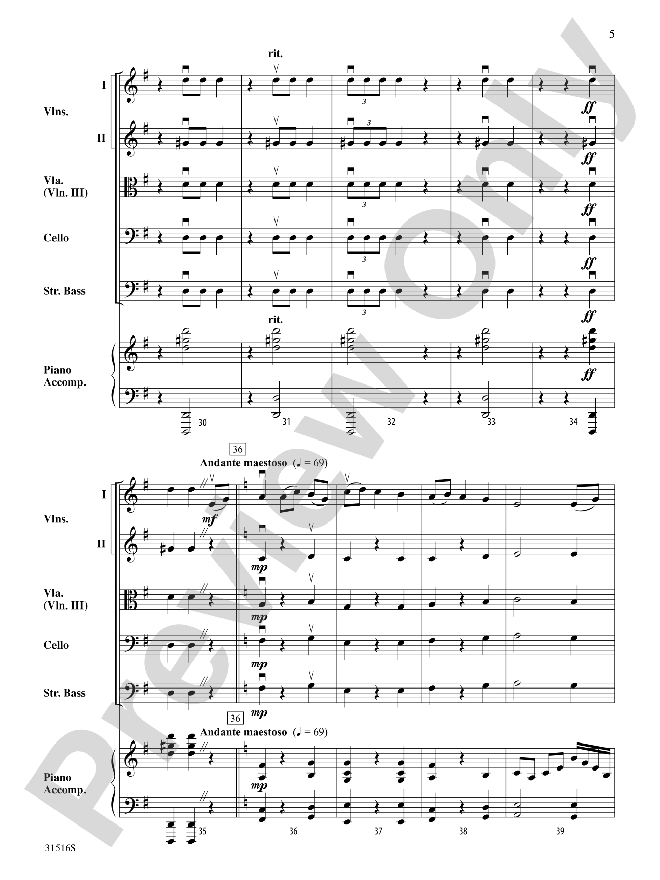 The Planets, Themes from: Score