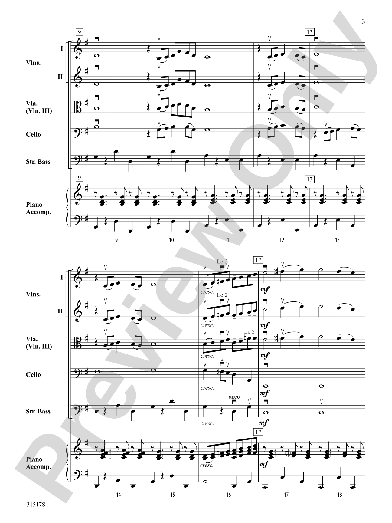 Song of Mexico: String Orchestra Conductor Score & Parts