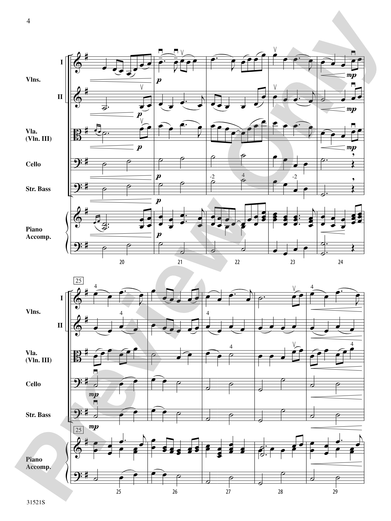 Berceuse: String Orchestra Conductor Score & Parts