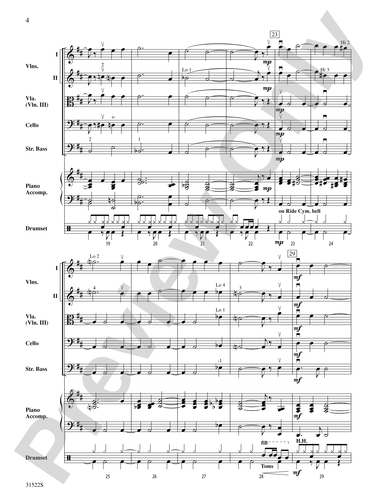Hooked on Christmas: String Orchestra Conductor Score & Parts