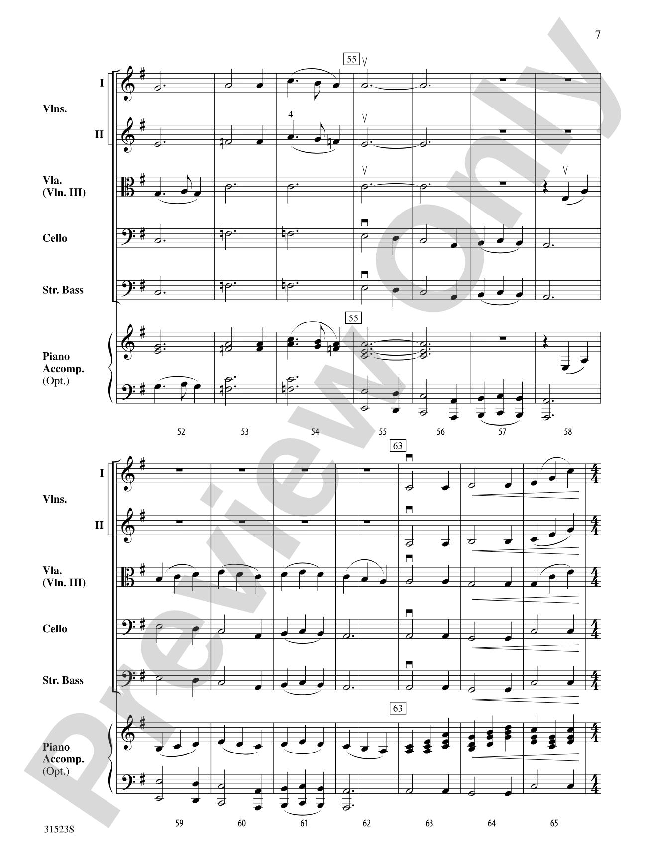 Holiday Carol Collage: String Orchestra Conductor Score & Parts