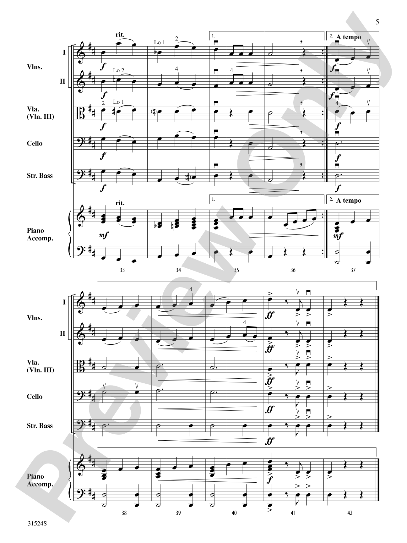 The Waltzing Cat: Score