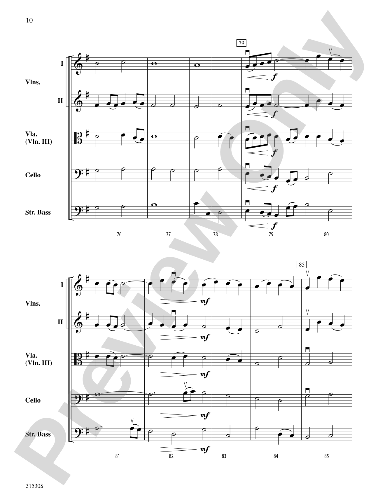 Rhosymedre (from Three Preludes): String Orchestra Conductor Score & Parts