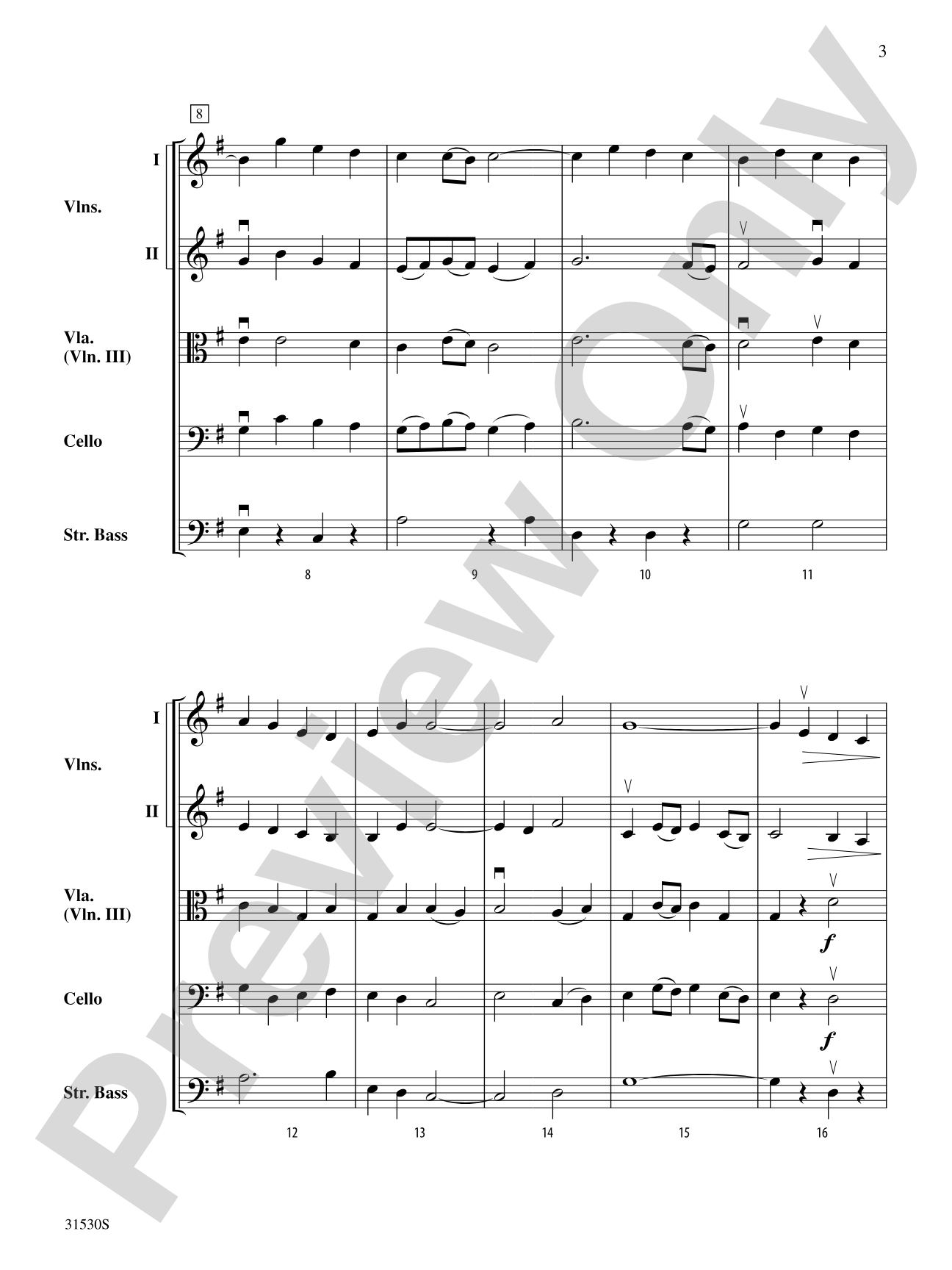 Rhosymedre (from Three Preludes): String Orchestra Conductor Score & Parts