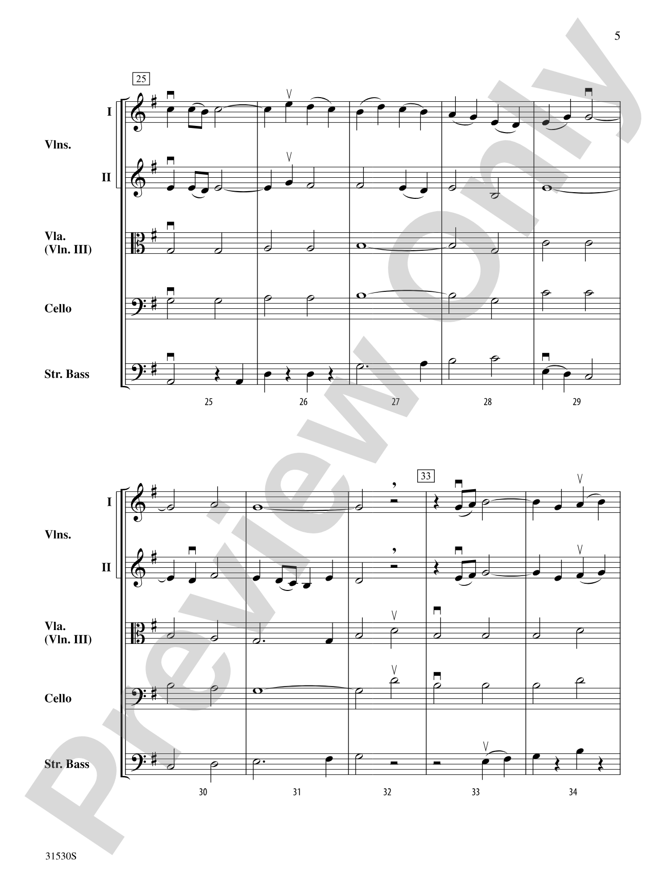 Rhosymedre (from Three Preludes): String Orchestra Conductor Score & Parts
