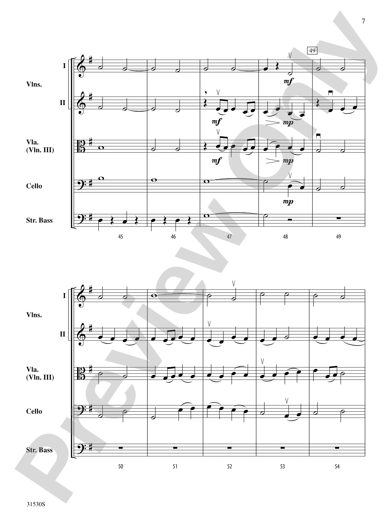 Rhosymedre (from Three Preludes): String Orchestra Conductor Score & Parts