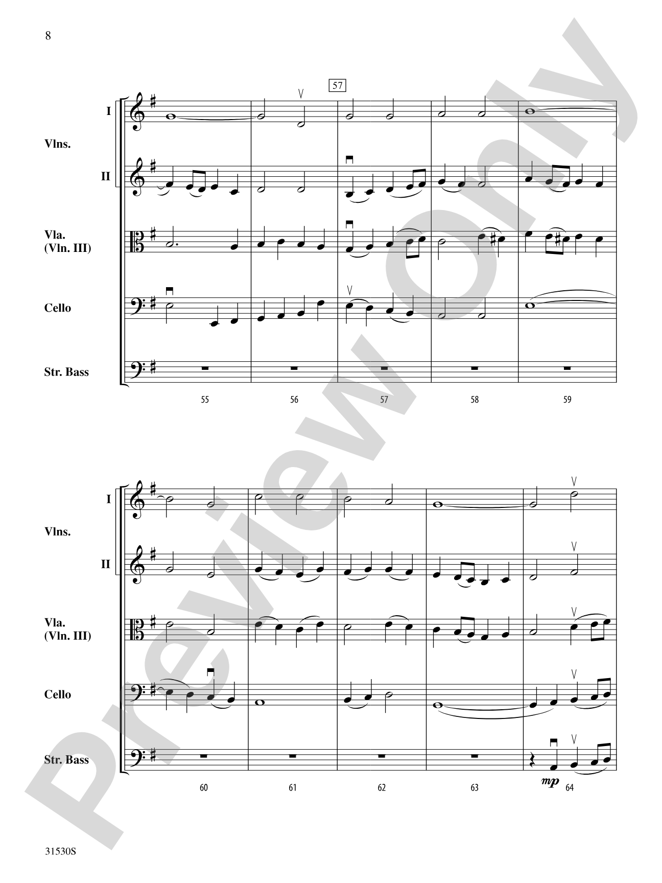 Rhosymedre (from Three Preludes): String Orchestra Conductor Score & Parts