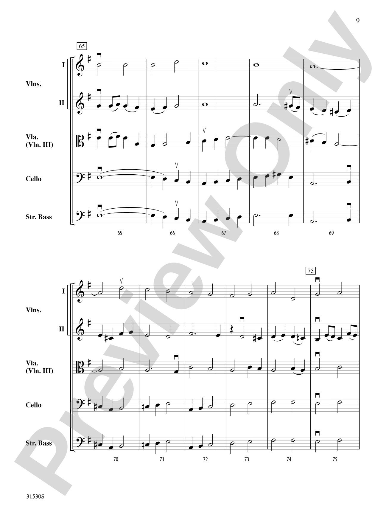 Rhosymedre (from Three Preludes): String Orchestra Conductor Score & Parts