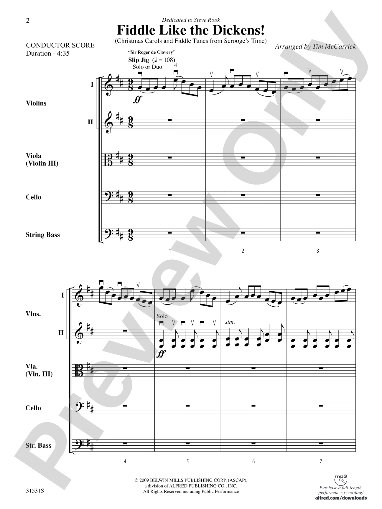 Fiddle Like the Dickens!: String Orchestra Conductor Score & Parts