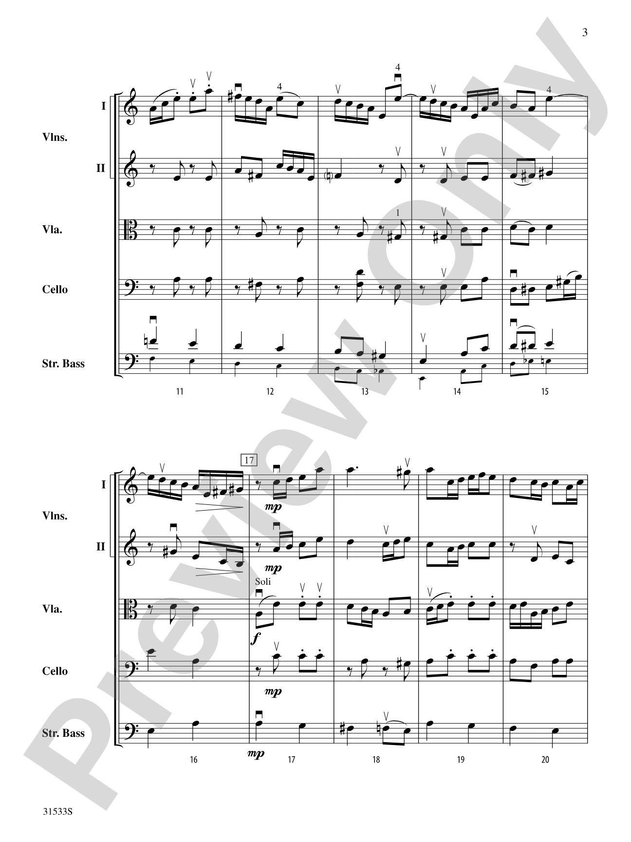Variations on Vanyusha: String Orchestra Conductor Score & Parts