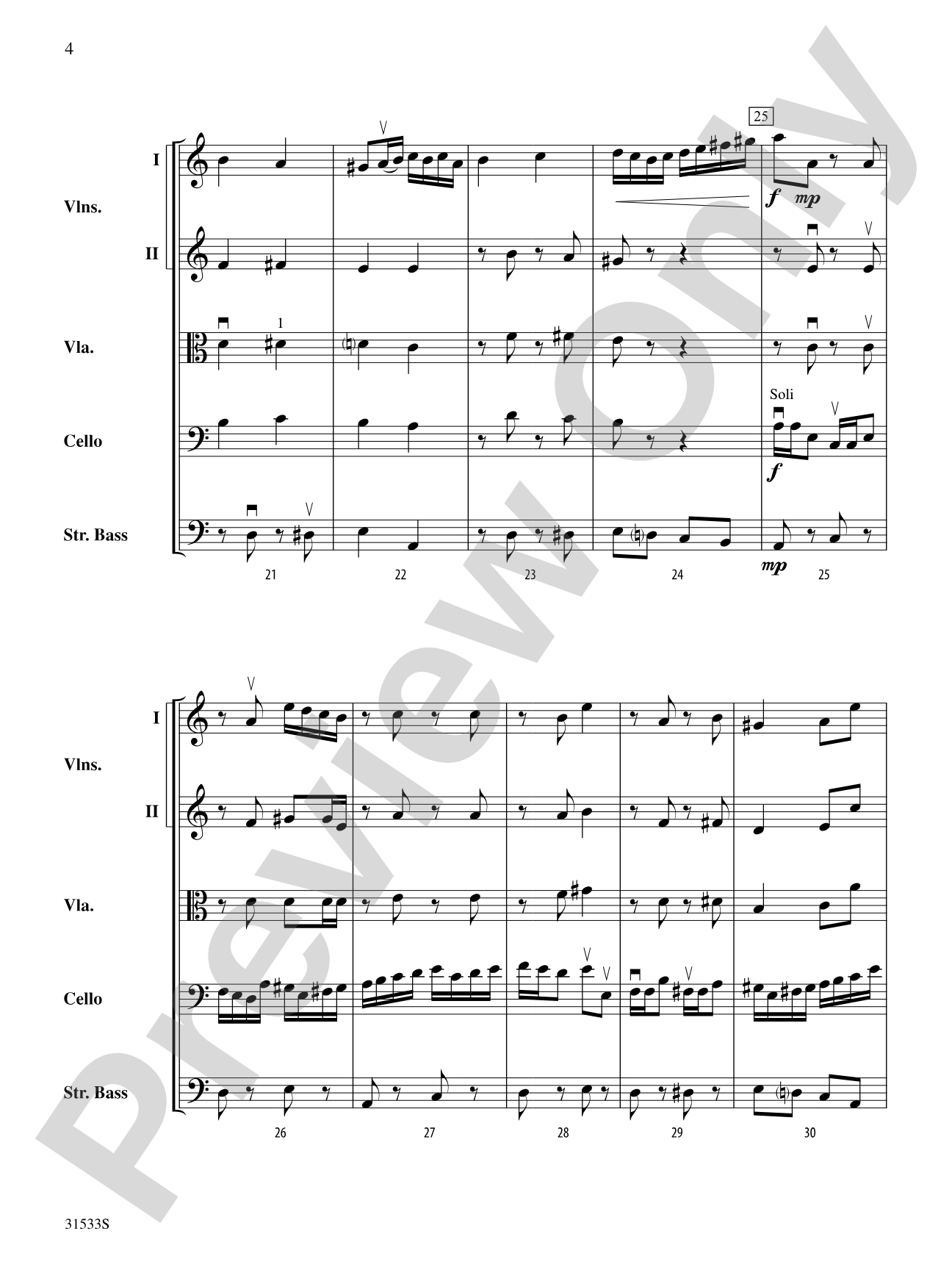 Variations on Vanyusha: String Orchestra Conductor Score & Parts