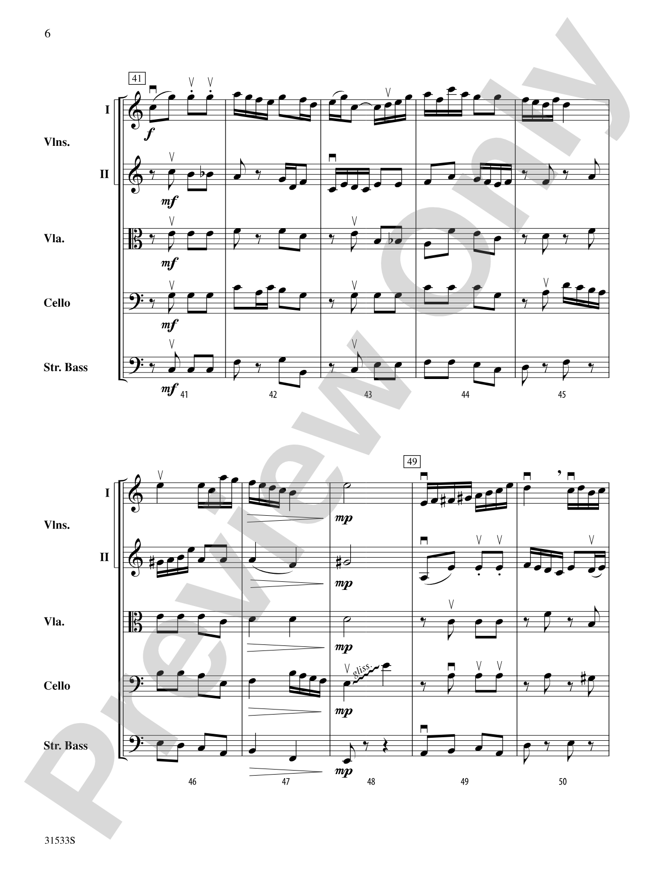 Variations on Vanyusha: String Orchestra Conductor Score & Parts