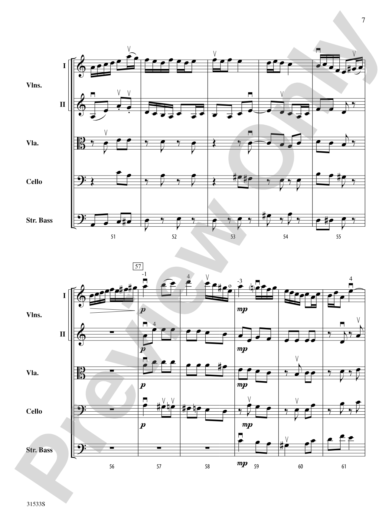 Variations on Vanyusha: String Orchestra Conductor Score & Parts