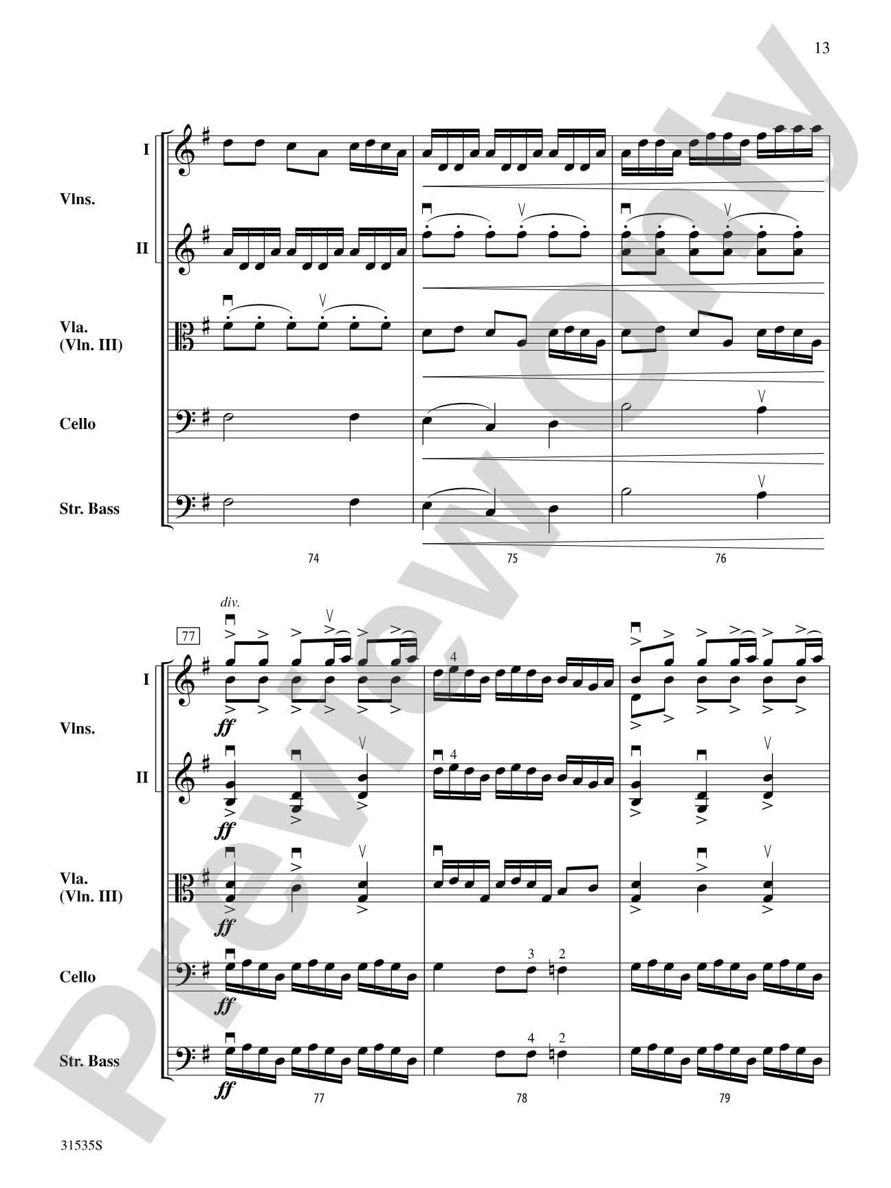 The Great Bicycle Race: String Orchestra Conductor Score & Parts
