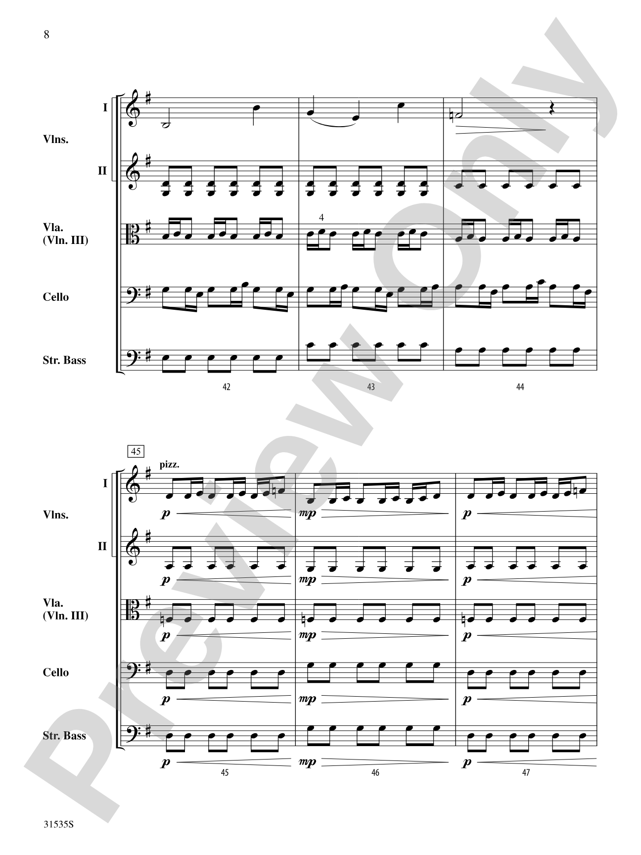 The Great Bicycle Race: String Orchestra Conductor Score & Parts