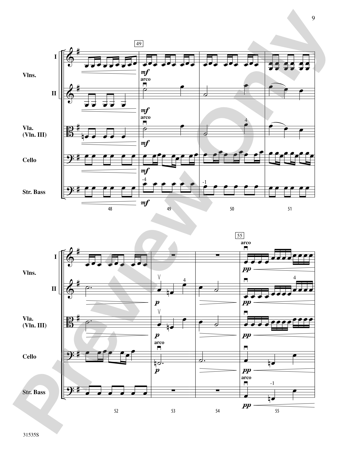 The Great Bicycle Race: String Orchestra Conductor Score & Parts