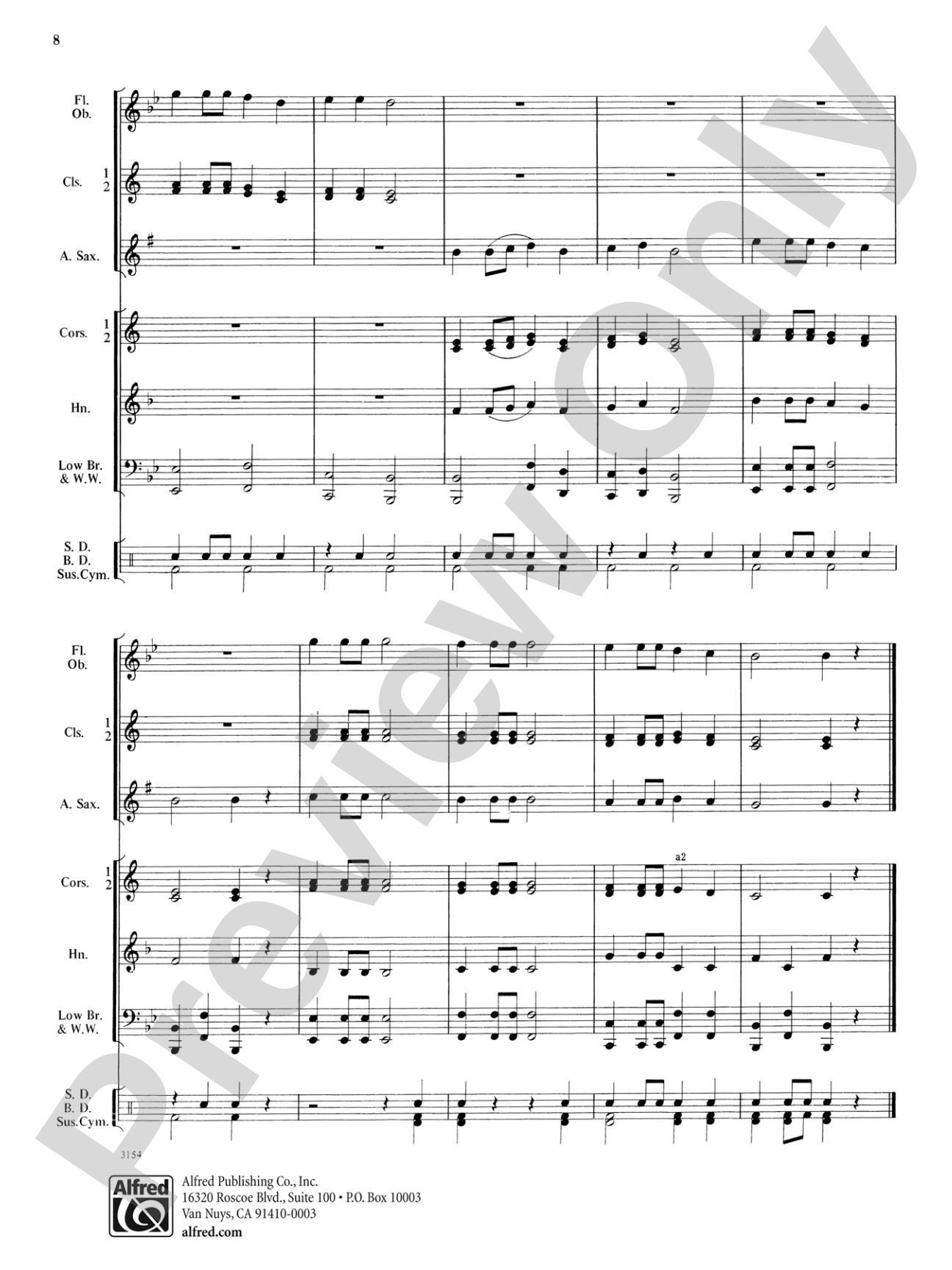 First Concert March: Concert Band Conductor Score & Parts