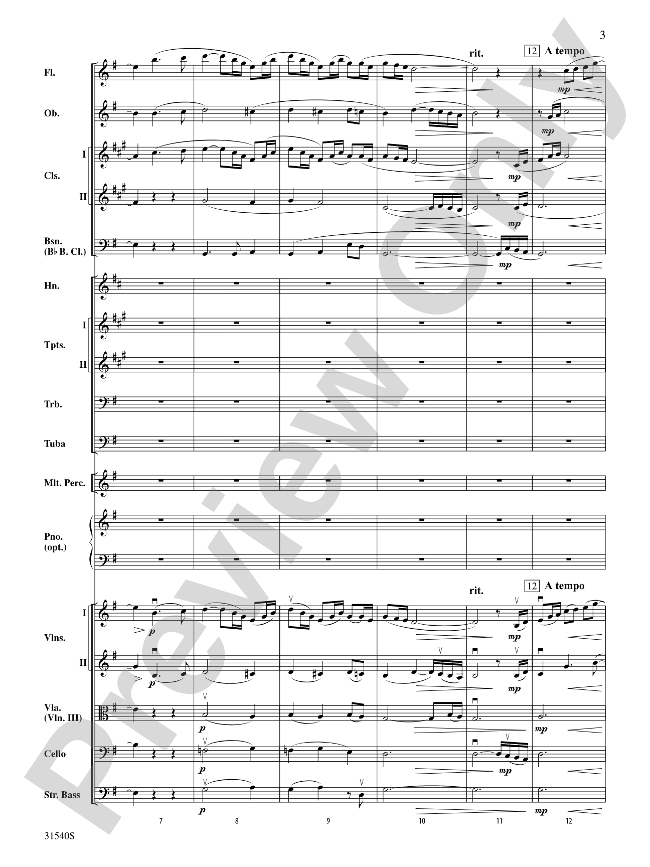 Girl with the Flaxen Hair: Full Orchestra Conductor Score & Parts