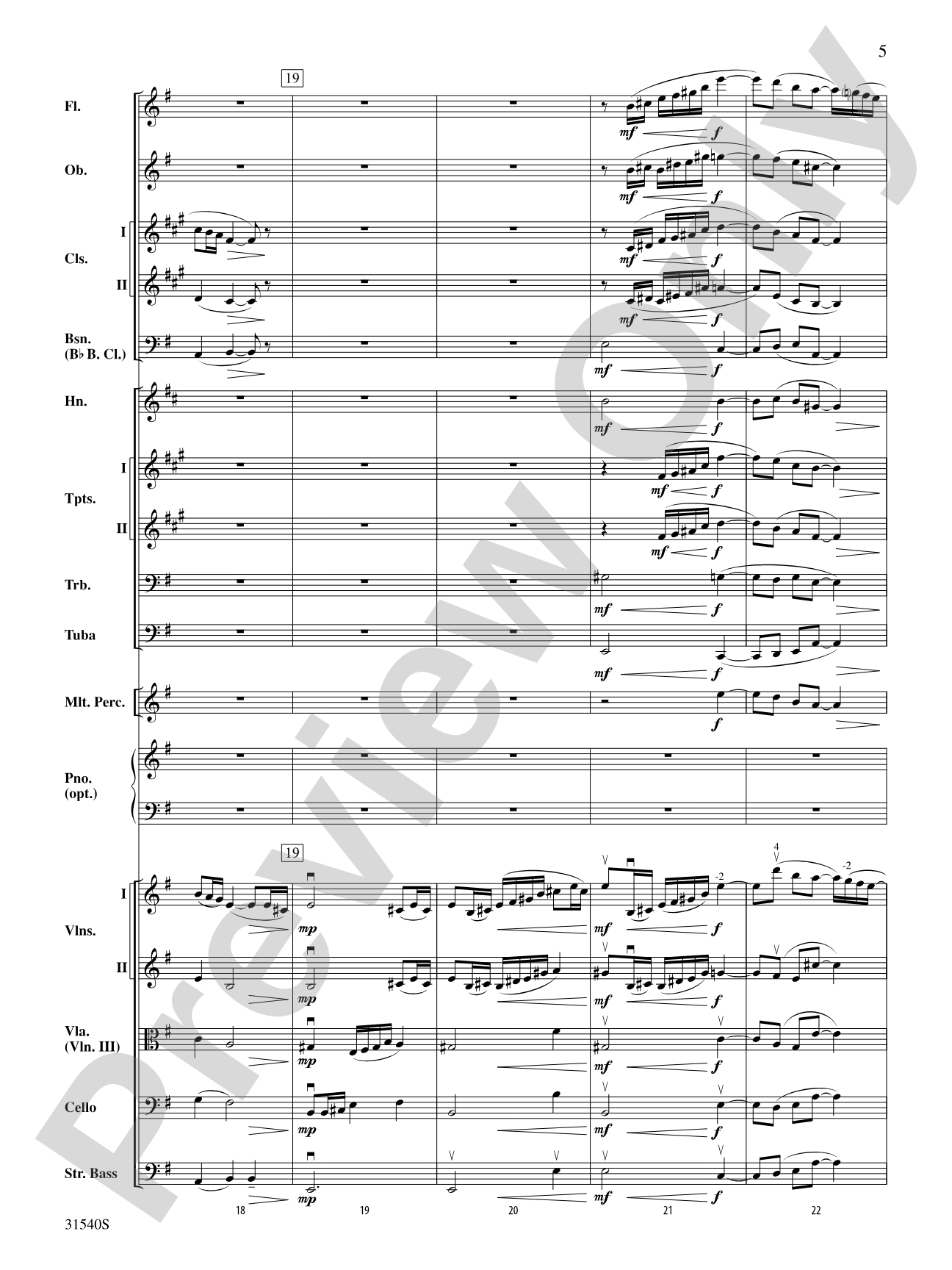 Girl with the Flaxen Hair: Full Orchestra Conductor Score & Parts