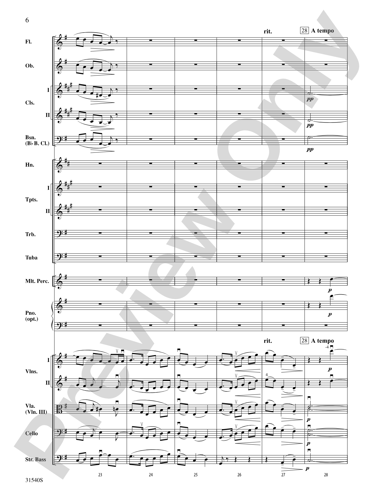 Girl with the Flaxen Hair: Full Orchestra Conductor Score & Parts
