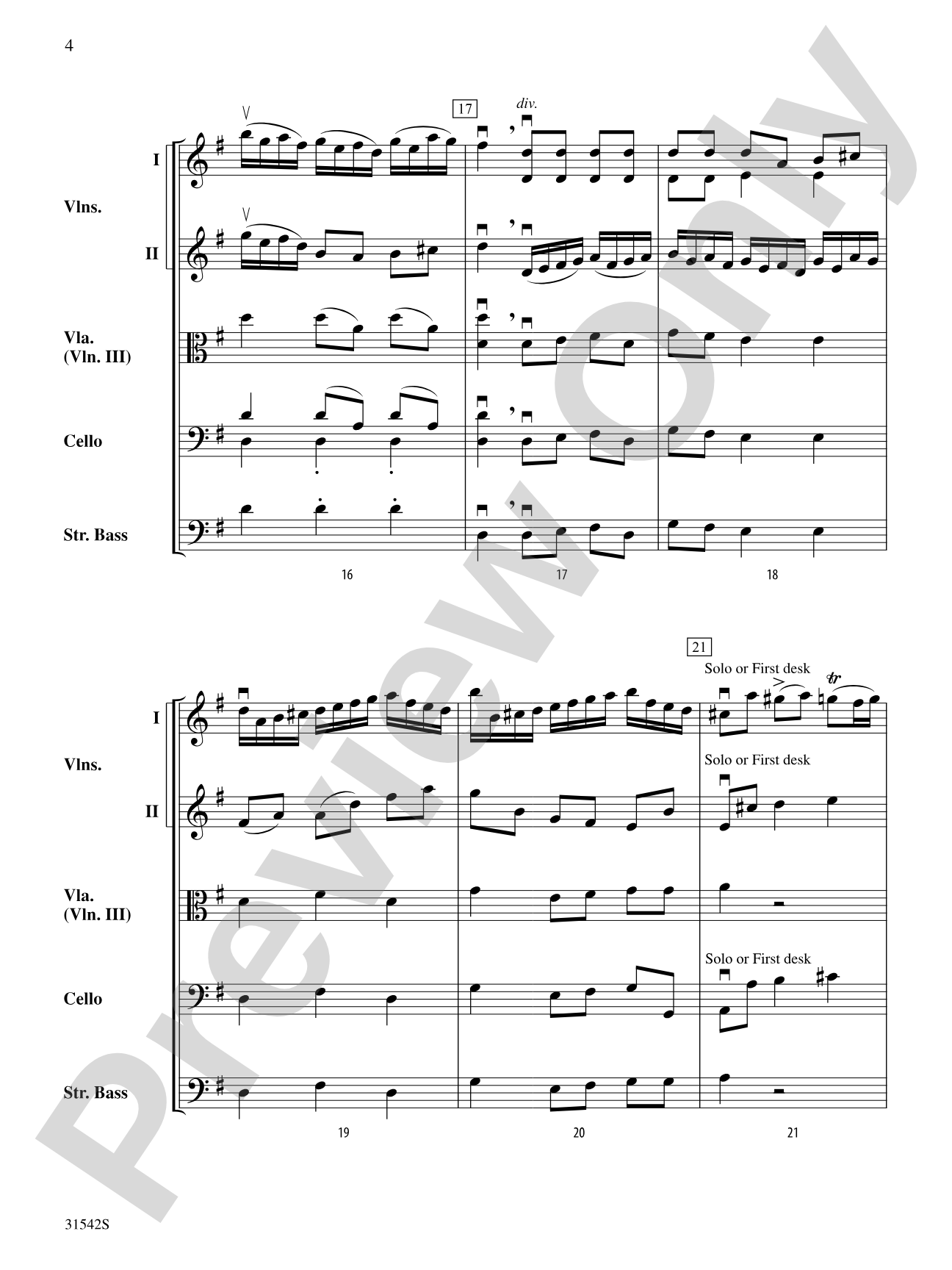 Concerto Grosso, Opus 6, No. 3 (Polonaise): String Orchestra Conductor Score & Parts