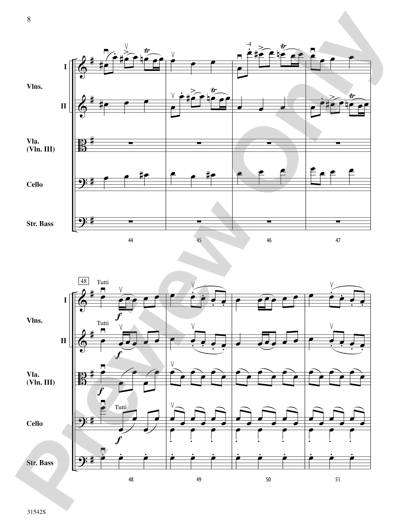 Concerto Grosso, Opus 6, No. 3 (Polonaise): String Orchestra Conductor Score & Parts